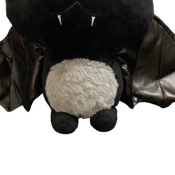 Gothic Vampire Bat Plush Crescent Moon (Dreams Fears) 14 X 24 Black & Gray - Picture 3 of 7